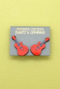 Red Guitar Stud Earrings